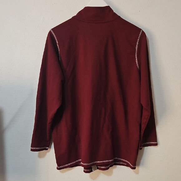 Quacker Factory Vintage French Terry Zip Front Jacket 1x - Picture 7 of 7